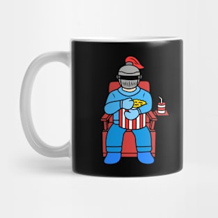 Cute knight with popcorn Mug